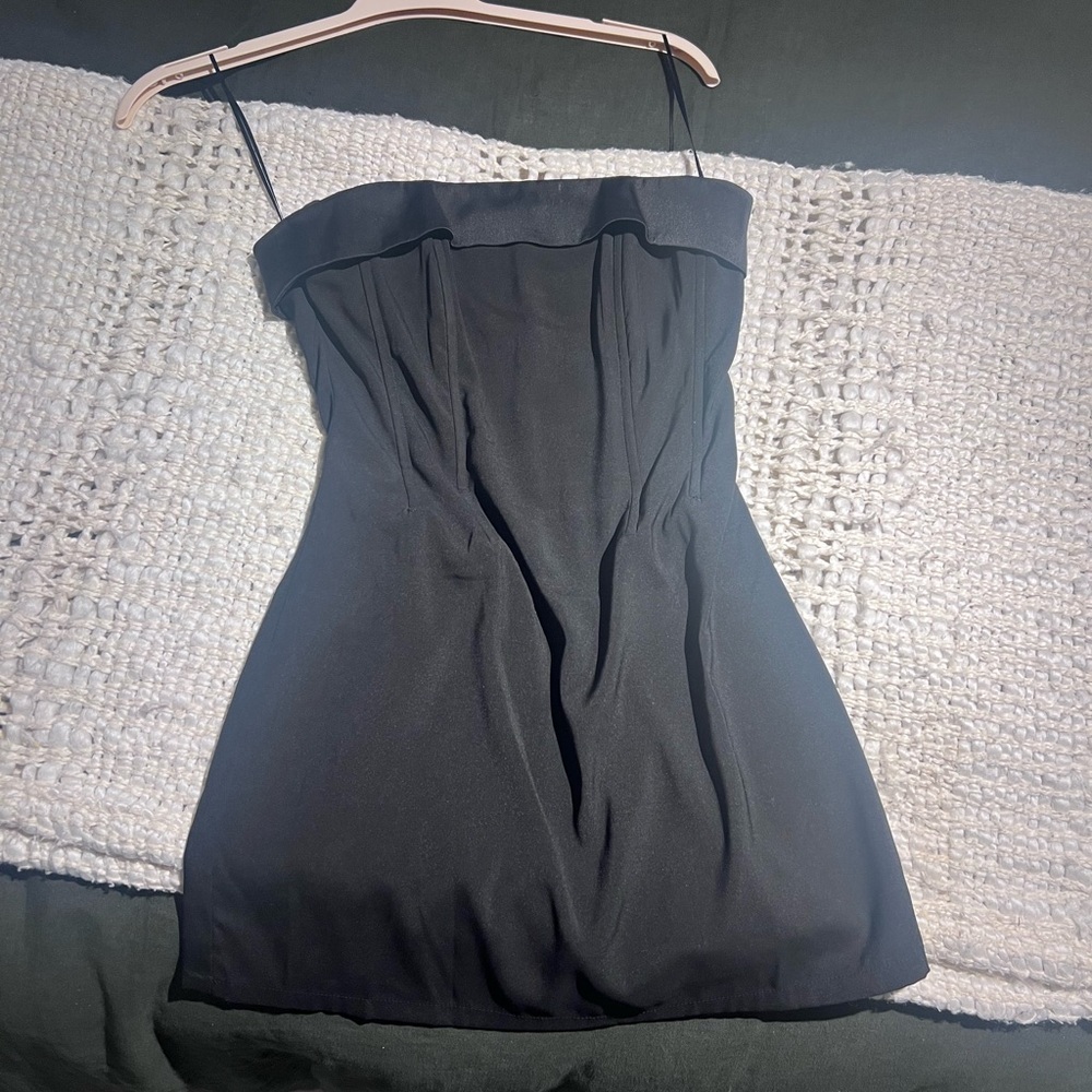 COPY - With Jean Black Strapless Dress Timeless Elegance
